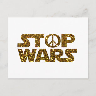 glitter stop wars postcard