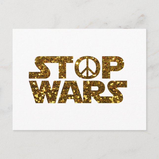 glitter stop wars postcard (Front)