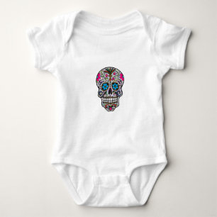 glitter Sugar Skull Baby Bodysuit