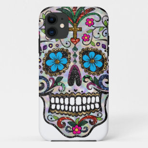 glitter Sugar Skull iPhone 11 Case