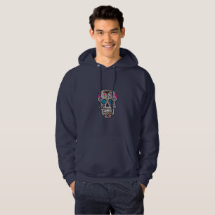 glitter Sugar Skull mens hoodie hooded sweatshirt