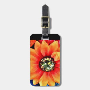 Glitter Sunflower Luggage Tag