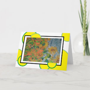 ''Glitter Sunflowers'' Card