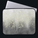 Glitter Swirl Laptop Sleeve<br><div class="desc">Glitter Swirl I by Jennifer Goldberger. Design featuring beautiful grey swirls and gold flecks.</div>