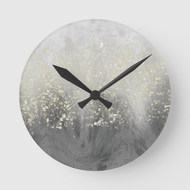 Glitter Swirl Round Clock (Front)