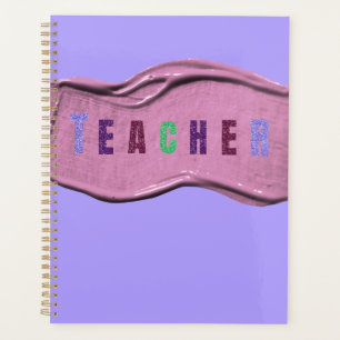 Glitter Teacher Colourful Letters  Planner