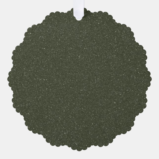 Glitter Texture Green Paper Ornament Card (Custom) (Front)