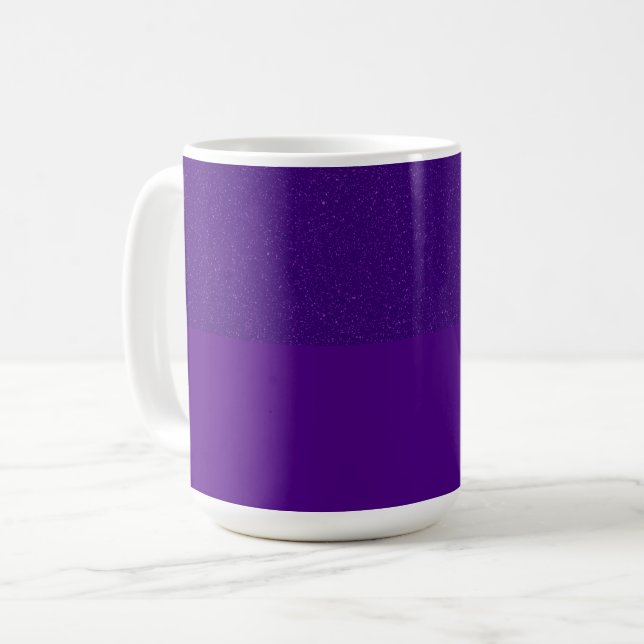 Glitter Top Purple Custom Coffee Mug (Front Left)