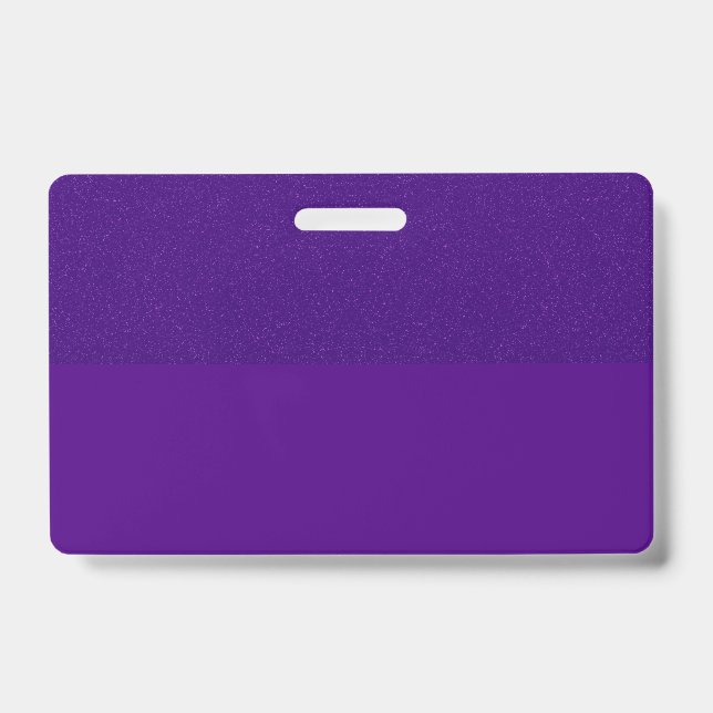Glitter Top Purple Name Badge – Customisable ID Badge (Front)