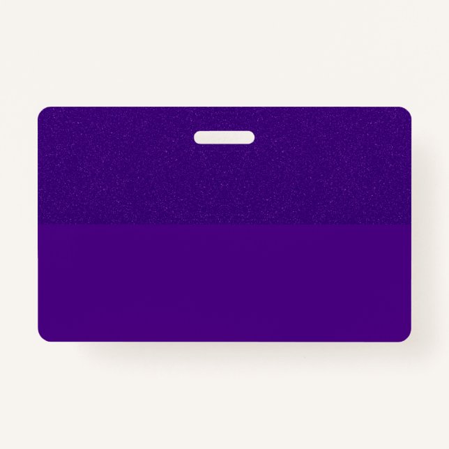 Glitter Top Purple Name Badge – Customisable ID Badge (Front)