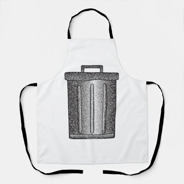 Glitter Trash Can Apron (Front)