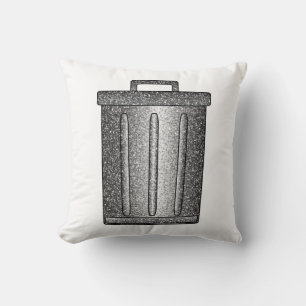 Glitter Trash Can Cushion