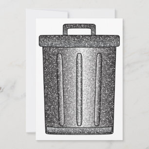 Glitter Trash Can Holiday Card