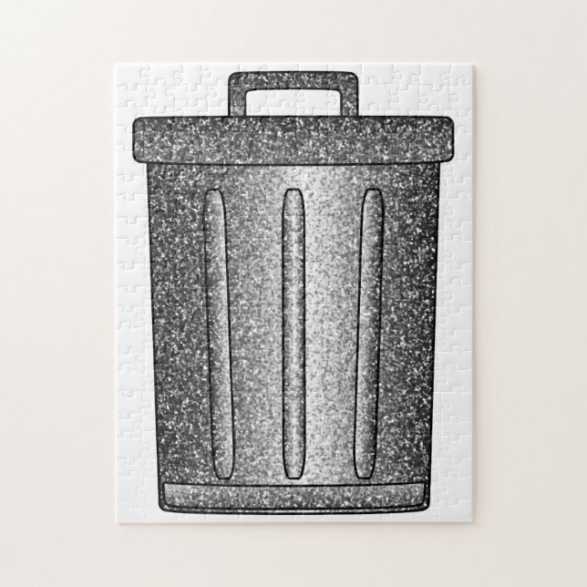 Glitter Trash Can Jigsaw Puzzle (Vertical)