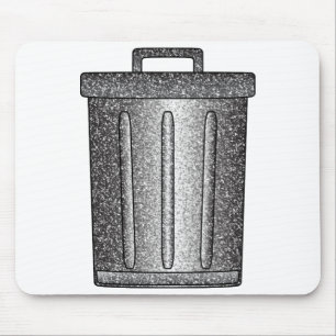 Glitter Trash Can Mouse Pad