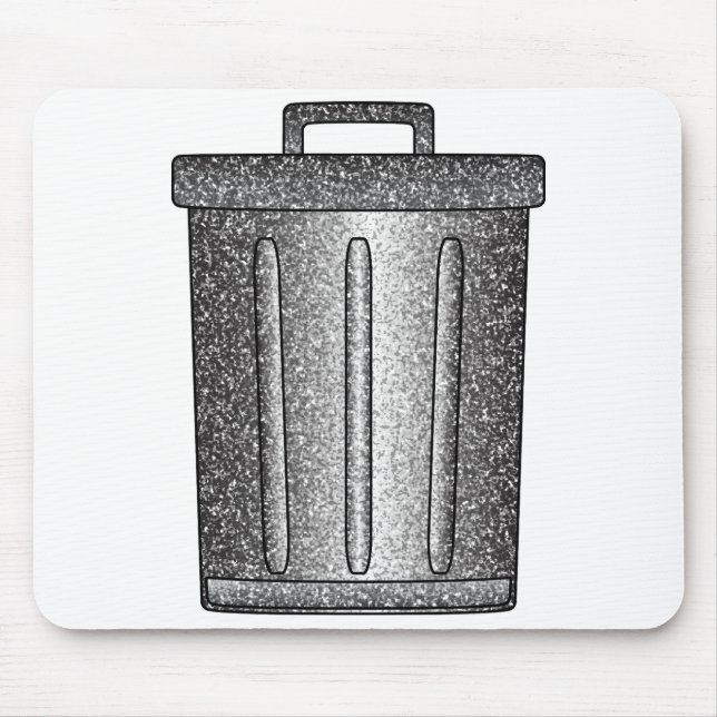 Glitter Trash Can Mouse Pad (Front)