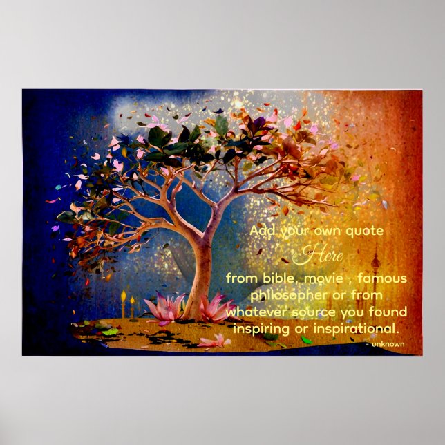 *~* Glitter Tree Artsy Ethereal DIY Quote AP81 Poster (Front)