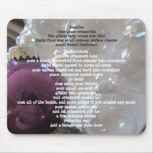 Glitter Tree Decorations Mouse Pad