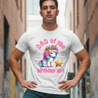 Glitter unicorn magical girls age birthday Dad