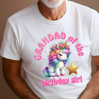 Glitter unicorn magical girls birthday Grandad