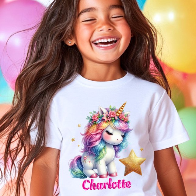Glitter unicorn magical star kids T-Shirt (Creator Uploaded)