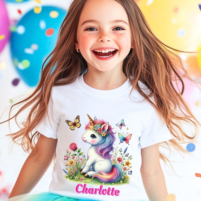 Glitter unicorn meadow wildflowers  T-Shirt (Creator Uploaded)