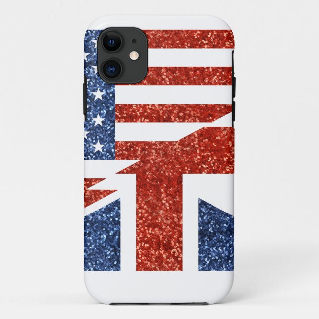 glitter usa uk Case-Mate iPhone case (Back)
