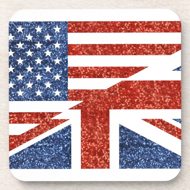 glitter usa uk coaster (Front)