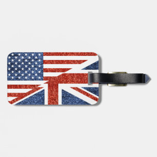 glitter usa uk luggage tag