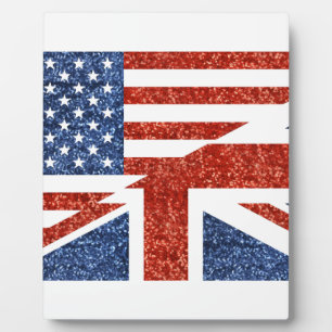 glitter usa uk plaque