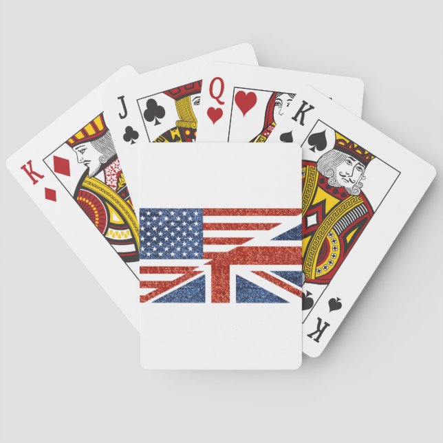 glitter usa uk playing cards (Back)