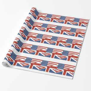 glitter usa uk wrapping paper