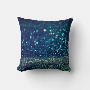 glitter vintage lights background. gold, silver, b cushion