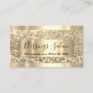 Glitter VIP Gold Frame Event Planner Luminous Busi Business Card