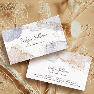 Glitter watercolor shapes Business Card