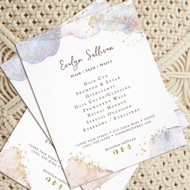 Glitter watercolor shapes flyer (Creator Uploaded)