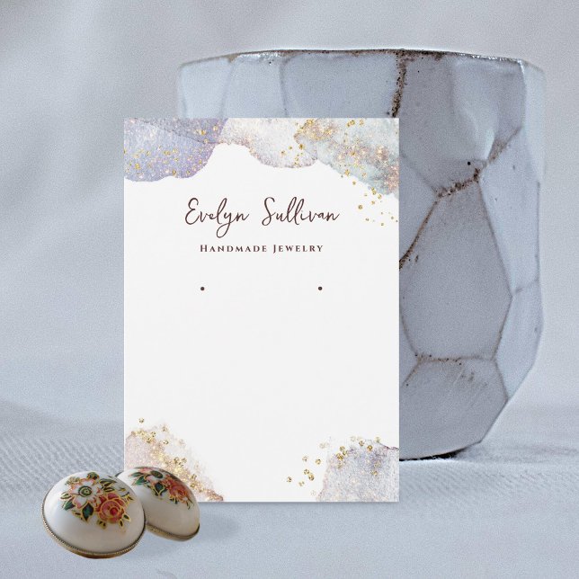 Glitter watercolor shapes jewellery display card (Creator Uploaded)