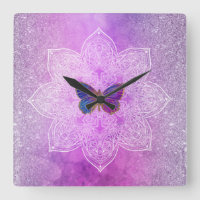 *~* Glitter Watercolor Yoga Butterfly Mandala
