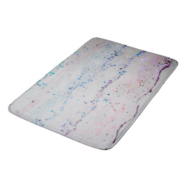 Glitter Waves Glam 1 (Faux Glitter) Bath Mat (Angled)