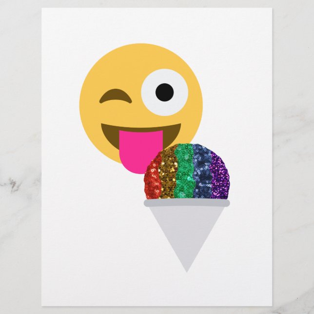 glitter wink emoji (Front)