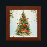 Glitter Winter Deer Forest Rose Floral Watercolor Gift Box<br><div class="desc">A sparse pine forest is spread out over a layer of white snow in the wintery forest landscape. A brief moment of serenity in nature with unique bright flowers, a buck deer stands with his large rack of antlers twisting into branches topped with flowers while birds call out to each...</div>