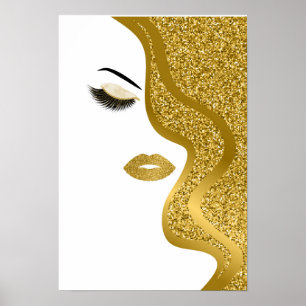 Glitter woman poster