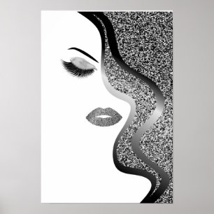 Glitter woman poster