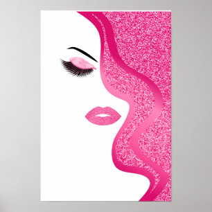 Glitter woman poster