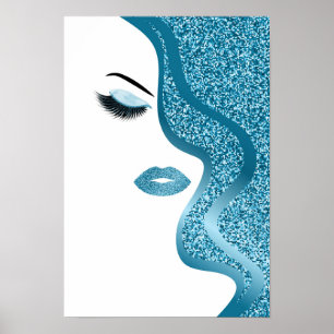 Glitter woman poster