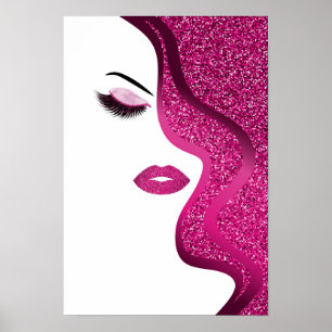 Glitter woman poster