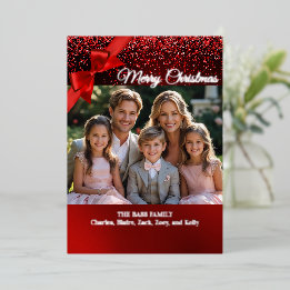 Glitter Wonderland Foil Holiday Christmas Card