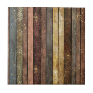 Glitter Wooden Board Pattern Ceramic Tile
