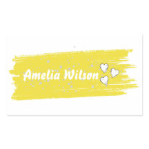 Glitter yellow custom Long Name 
