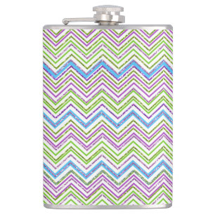 Glitter Zig Zag Hip Flask
